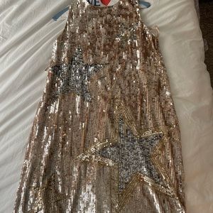 Parker sequin mini dress with stars